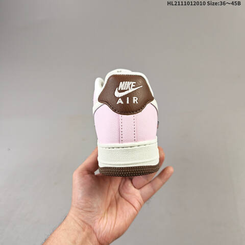 Nike Air Force 1 07 Low Pink White Brown Silver EU 36-45 Sneaker - Unisex (BS-62802)