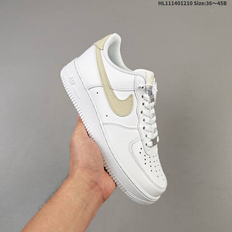 Nike Air Force 1 07 White Light Gold EU 36-45 Sneaker - Unisex (BS-62784)