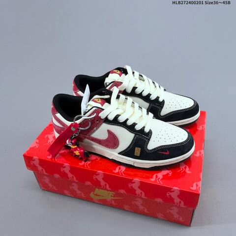 Nike Dunk Low Off White Grey Red EU 36-45 Skate Shoe - Unisex (BS-61593)