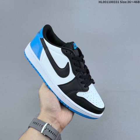 Air Jordan 1 Low OG Black And Dark Powder Blue AIR JORDAN 1 Aj1 Lifestyle (BS-66378)