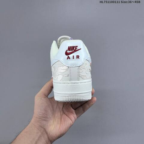 Nike Air Force 1 07 Low Off White Burgundy Silver EU 36-45 Sneaker - Unisex (BS-62071)