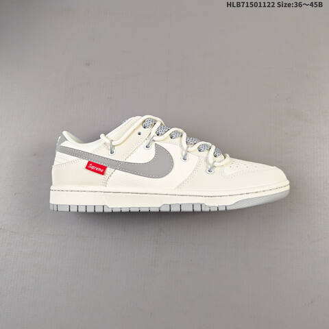 Nike SB Dunk Low Supreme DIY Off White Grey Red EU 36-45 Skate Shoe - Unisex (BS-63273)