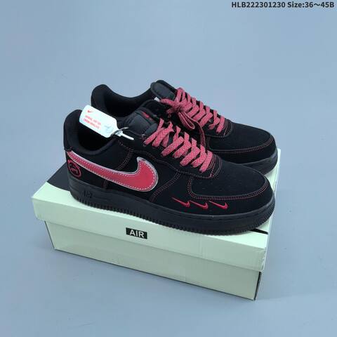 Nike Air Force 1 07 LV8 Beige Burgundy Black White EU 36-45 Skate Shoe - Unisex (BS-62324)