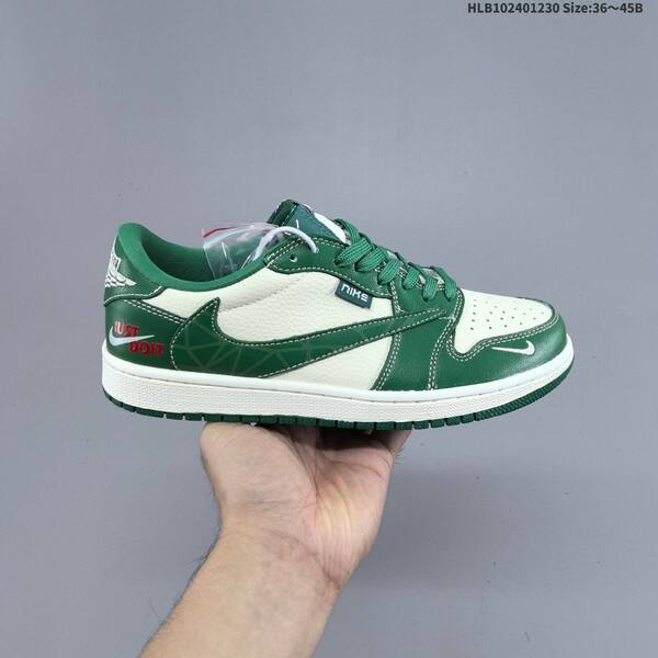 Nike Air Jordan 1 Low green and white 36~45B casual