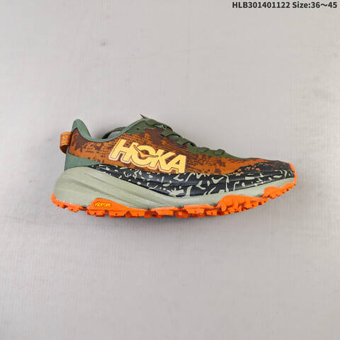 HOKA ONE ONE Speedgoat 6 Green Brown Black Orange EU 36-45 Trail Shoe Trail Running Sneakers - Unisex (BS-69453)