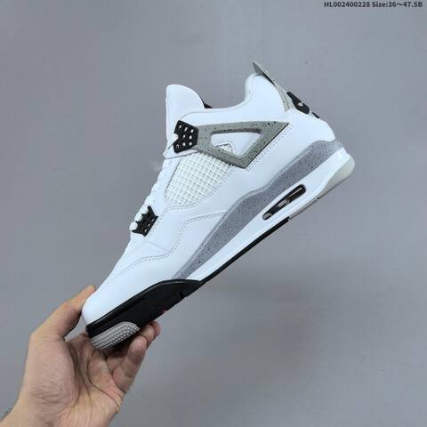 Air Jordan 4 Retro OG White Cement Replica AIR JORDAN 4 Aj4 Lifestyle (BS-66661)