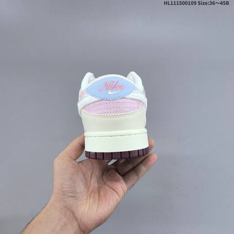 Nike Dunk Low Light Pink Cream White Burgundy Light Blue EU 36-45 Skate Shoe - Unisex (BS-62106)