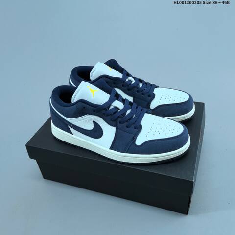 Air Jordan 1 Low Obsidian Suede AIR JORDAN 1 Aj1 Lifestyle (BS-66692)