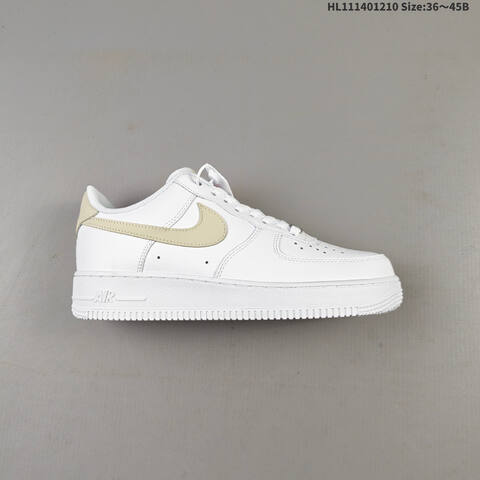 Nike Air Force 1 07 White Light Gold EU 36-45 Sneaker - Unisex (BS-62784)