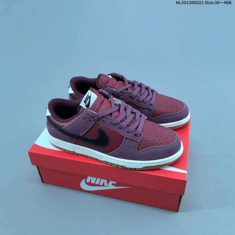 Nike Dunk Low Sail Light Blue Navy Burgundy EU 36-46 Skate Shoe - Unisex (BS-61220)