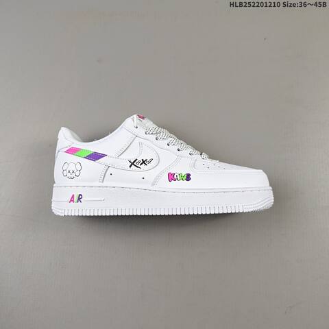 Nike Air Force 1 07 LV8 Off White Burgundy Green Gum EU 36 45 Sneaker EU 36-45 - Unisex (BS-62790)