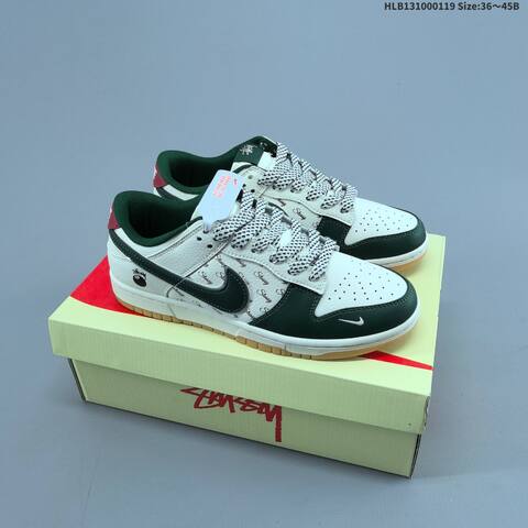 Nike Dunk Low Supreme Off White Grey Navy Blue EU 36-45 Skate Shoe - Unisex (BS-61893)