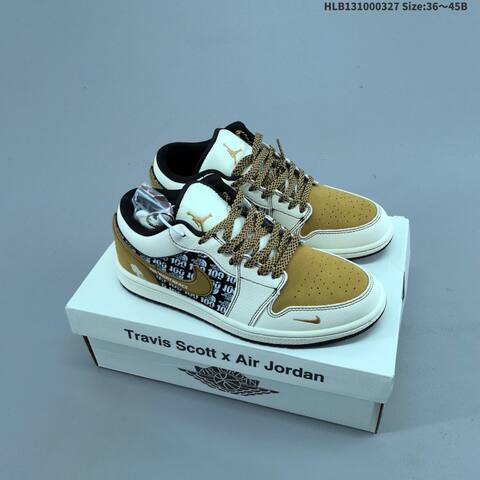 Jordan Air Jordan 1 Low Beige White Black EU 36-45 Sneaker - Unisex (BS-61114)