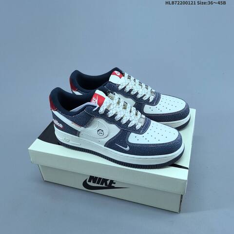 Nike Air Force 1 07 LV8 White Navy Red EU 36-45 Sneaker - Unisex (BS-61859)