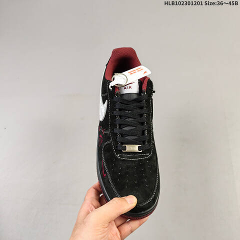 Nike Air Force 1 07 Black White Red EU 36-45 Sneaker - Unisex (BS-62915)