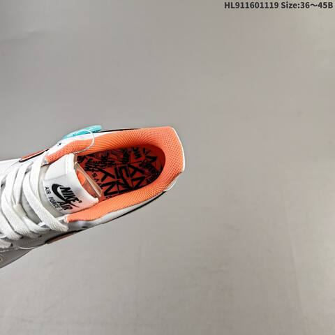 Nike Air Force 1 07 White Orange Light Green EU 36-45 Sneaker - Unisex (BS-63441)