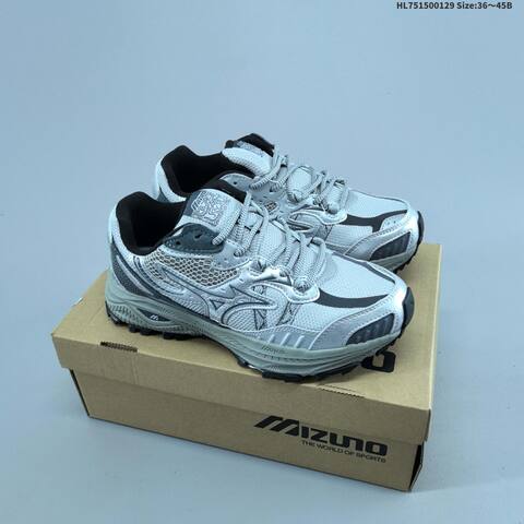Mizuno Wave Rider 10 Beige Grey Purple EU 36-45 Trail Shoe Trail Running Sneakers - Unisex (BS-69849)