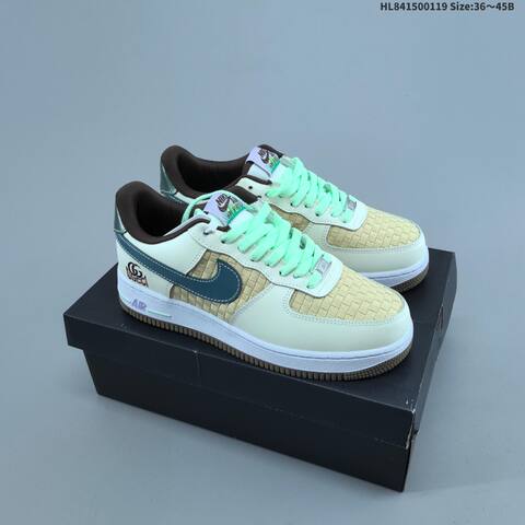 Nike Air Force 1 Low Beige Black White Brown EU 36-45 Sneaker - Unisex (BS-61902)