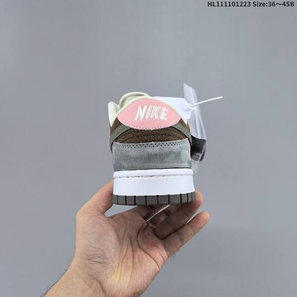 Nike SB Dunk Low white grey dark olive pink EU 36-45 skate shoe