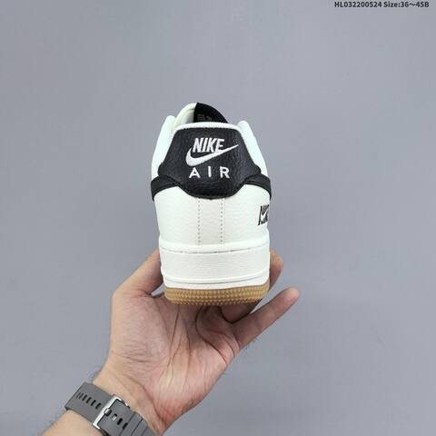 Nike Air Force 1 07 Low Off White Black Red Gum Brown EU 36-45 Sneaker - Unisex (BS-60168)
