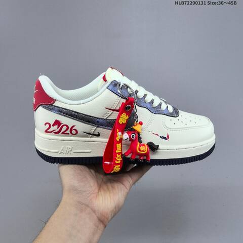 Nike Air Force 1 07 LV8 Off White Red Blue Black EU 36-45 Sneaker - Unisex (BS-61615)