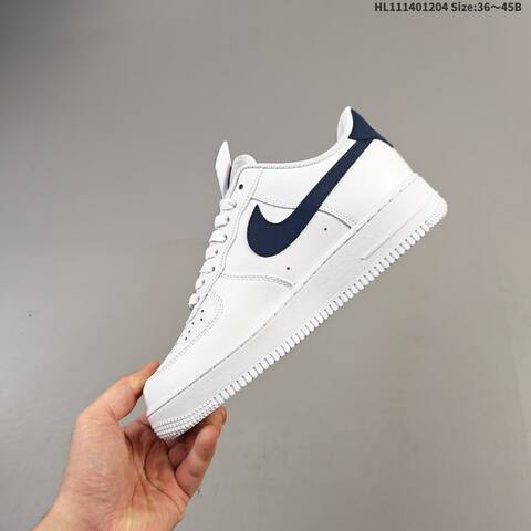 Nike Air Force 1 07 White Dark Navy Blue EU 36-45 Sneaker - Unisex (BS-62836)