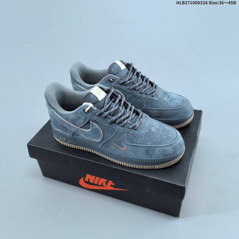 Nike Air Force 1 07 Low Dark Grey Light Grey Blue Beige EU 36-45 Sneaker - Unisex (BS-61116)