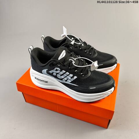 Nike Vomero Plus ReactX Air Zoom Black White Grey EU 36-45 Running Shoe - Unisex (BS-62977)