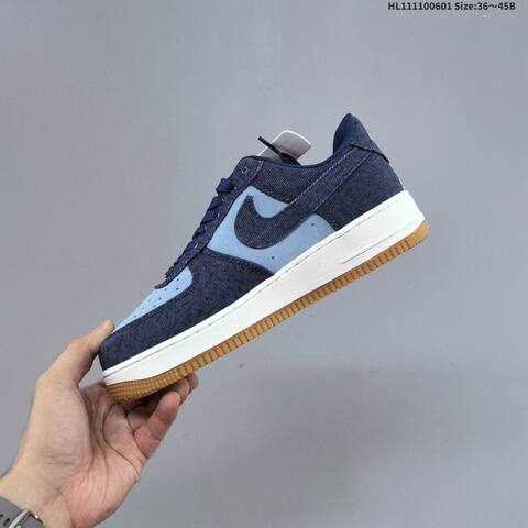 Nike Air Force 1 07 White Light Grey Black Navy Blue Gum Brown EU 36-45 Sneaker - Unisex (BS-60022)