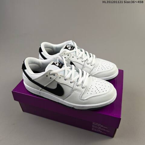 Nike SB Dunk Low Pro White Black EU 36-45 Skate Shoe - Unisex (BS-63312)