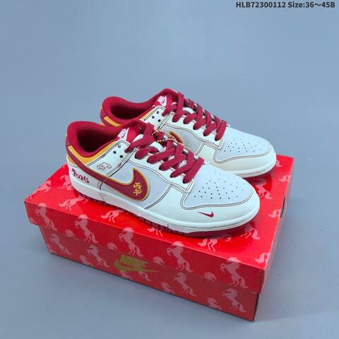 Nike Dunk SB Low Black White Red EU 36-45 Skate Shoe - Unisex (BS-62046)