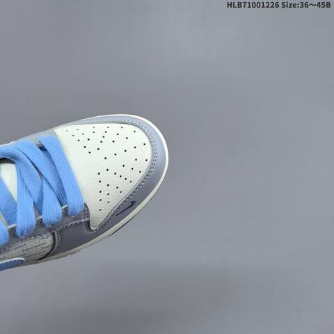 Nike SB Dunk Low Supreme White Grey Light Blue Navy Blue EU 36-45 Skate Shoe - Unisex (BS-62408)