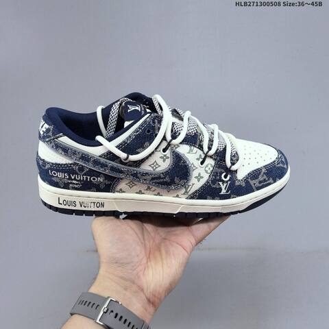 Nike Dunk SB Low Off White Black Navy Blue EU 36-45 Skate Shoe - Unisex (BS-60453)