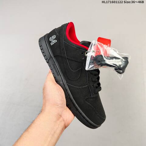 Nike SB Dunk Low Black Red EU 36-46 Skate Shoe - Unisex (BS-63240)