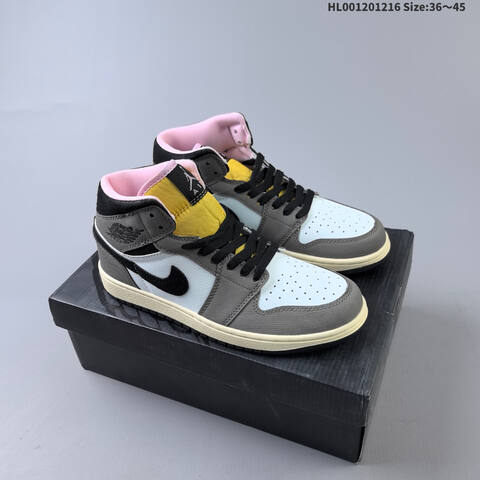 A Air Jordan 1 Mid Cave Stone AIR JORDAN 1 Aj1 Lifestyle (BS-67417)