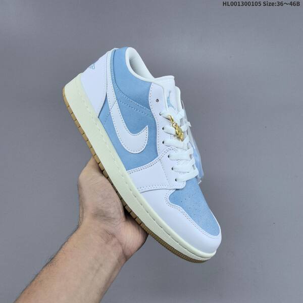 Jordan Air Jordan 1 Low Worn Blue / White / Light Blue 36~46B basketball