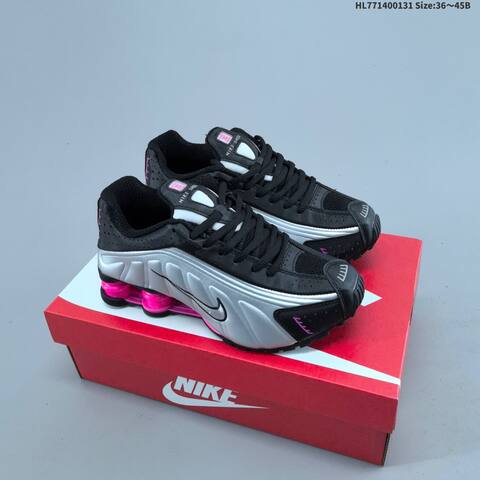 Nike Shox R4 Black Silver Pink White Blue EU 36-45 Running Shoe - Unisex (BS-61611)
