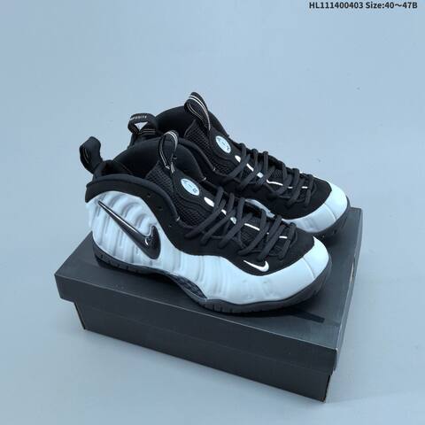 Nike Air Foamposite Pro White Black EU 40-47 Basketball Shoe - Men's (BS-60952)