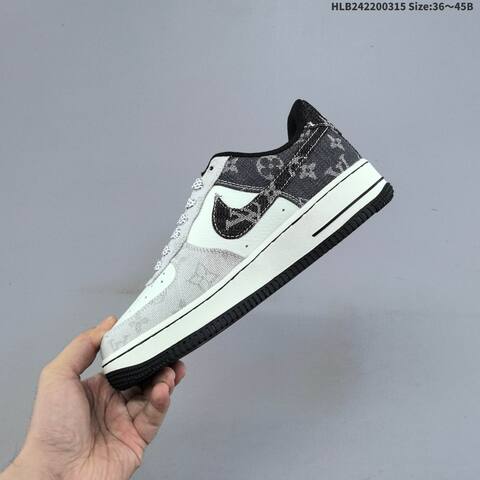 Nike Air Force 1 07 LV8 Blue Denim Off White Black EU 36-45 Sneaker - Unisex (BS-61295)