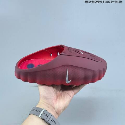 Nike Fragment Design x Nike Mind 001 Slide Black Maroon Red Silver EU 36-48 5 Slides - Unisex (BS-60558)