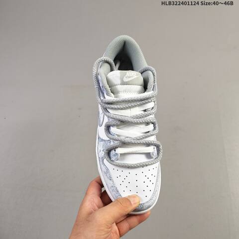 Nike SB Dunk Low Retro DIY White Light Grey Blue EU 40-46 Skate Shoe - Men's (BS-63139)