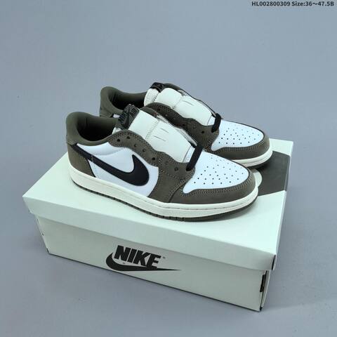 Air Jordan 1 Low OG Medium Olive AIR JORDAN 1 Aj1 Lifestyle (BS-66588)