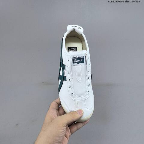 Onitsuka Tiger Mexico 66 Slip On White Dark Green Cream EU 36-45 Sneaker Casual Sneakers - Unisex BS-68764