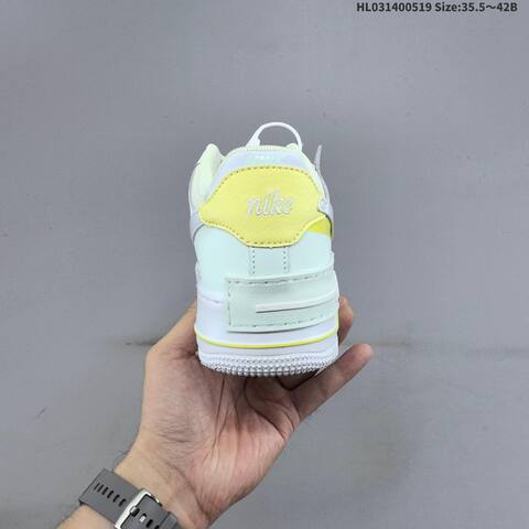 Nike Air Force 1 Shadow Mint Green Pale Yellow White EU 35 5-42 Sneaker - Unisex (BS-60253)