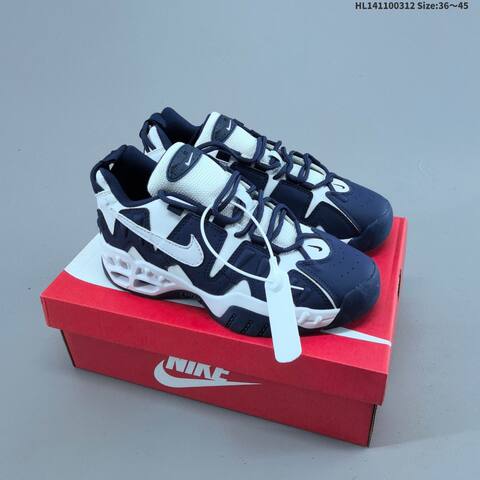 Nike Air More Uptempo Low Black Red Navy White EU 36-45 Basketball Shoe - Unisex (BS-61350)