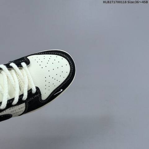 Nike SB Dunk Low Off White Custom Black Off White Red EU 36-45 Skate Shoe - Unisex (BS-61935)