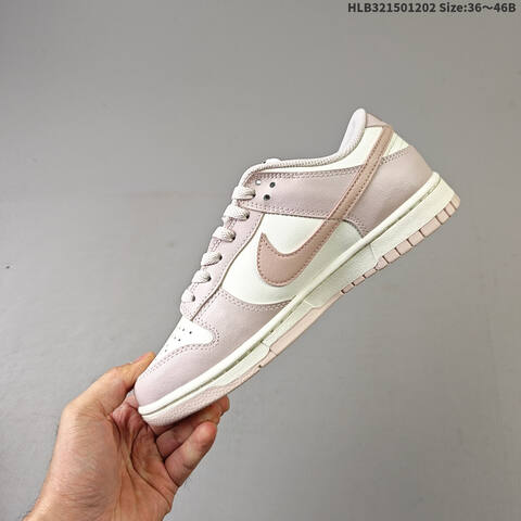 Nike SB Dunk Low Light Pink White Gold EU 36-46 Skate Shoe - Unisex (BS-62884)