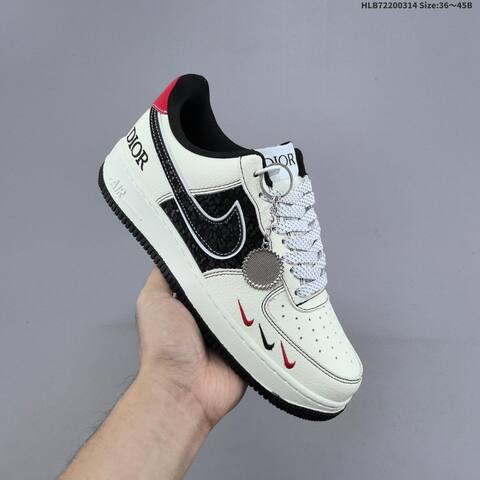 Nike Air Force 1 Low Off White Red Black EU 36-45 Sneaker - Unisex (BS-61324)
