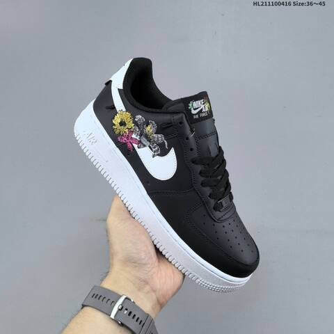 Nike Air Force 1 07 Black White Yellow Pink Gray EU 36-45 Sneaker - Unisex (BS-60706)