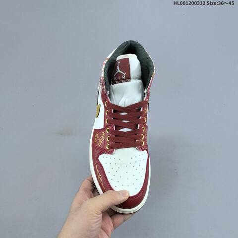 A Air Jordan 1 Mid Hemp Sail AIR JORDAN 1 Aj1 Lifestyle (BS-66550)